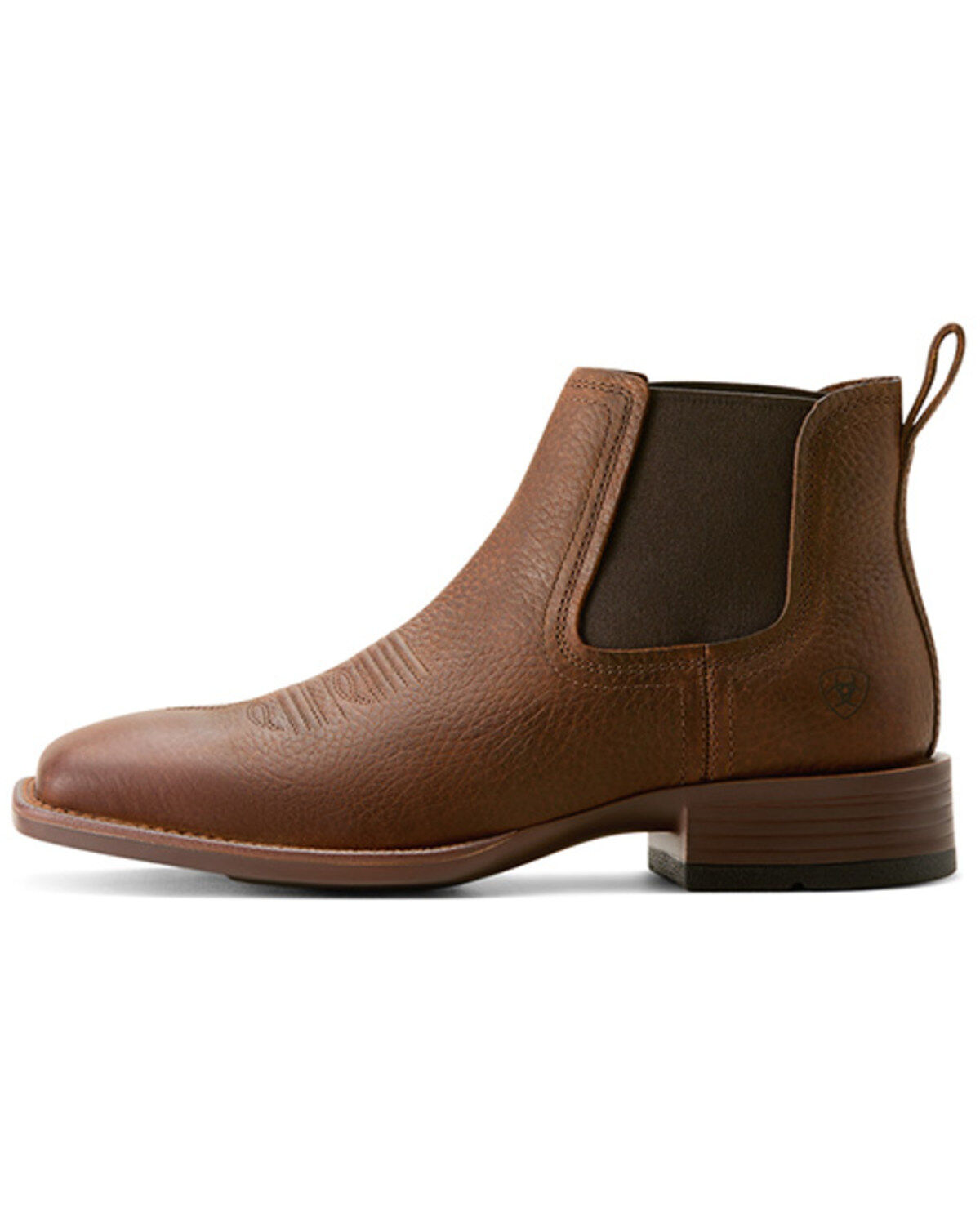 Image #2 - Ariat Men's Booker Ultra Chelsea Boots - Broad Square Toe, Brown, hi-res