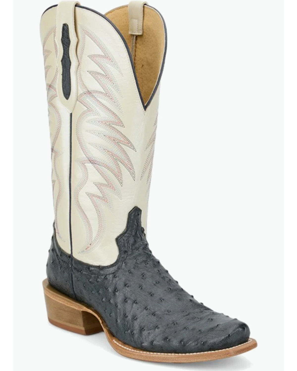 Image #1 - Tony Lama Men's Ranchero Tyler Exotic Ostrich Western Boots - Square Toe, Grey, hi-res