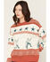 Image #2 - Panhandle Slim Women's Cowboy Crew Neck Sweatshirt, Rust Copper, hi-res