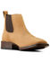 Image #1 - Ariat Men's Boot Barn Exclusive Booker Ultra Western Chelsea Boots - Broad Square Toe, Beige, hi-res