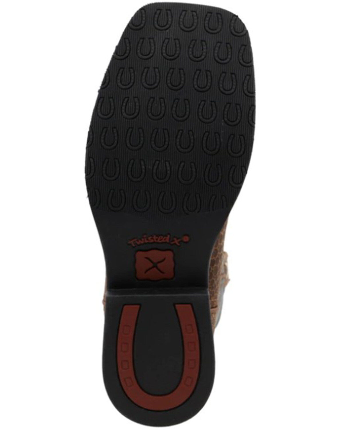 Image #6 - Twisted X Kid's Top Hand Western Boots - Broad Square Toe, Brown/blue, hi-res