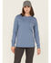 Image #2 - Ariat Women's Rebar Workman EST 1993 Long Sleeve Work Tee, Blue, hi-res