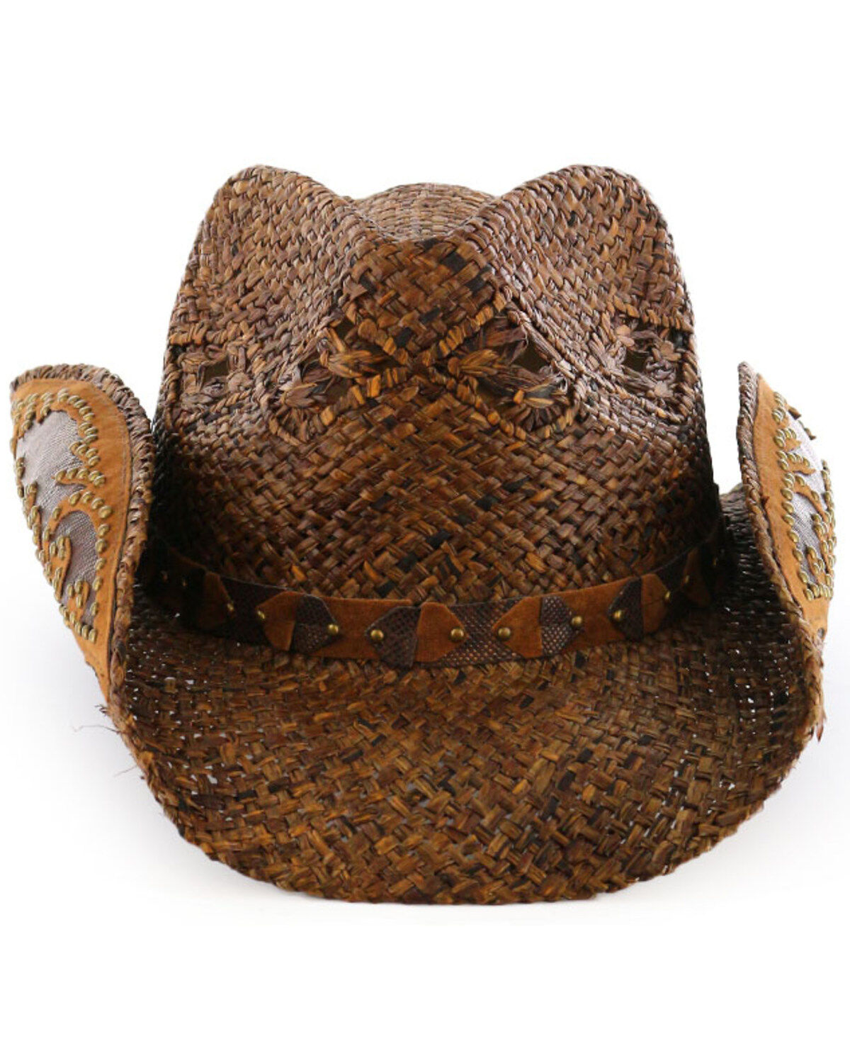 Image #2 - Shyanne&reg; Women's Embellished Brim Straw Hat, Brown, hi-res
