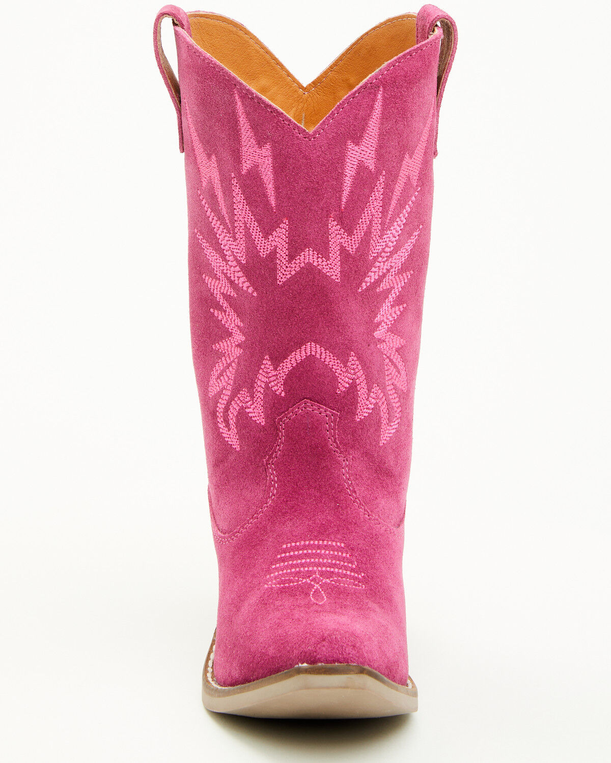 Image #4 - Dingo Little Girls' Thunder Road Suede Western Boots - Snip Toe, Pink, hi-res