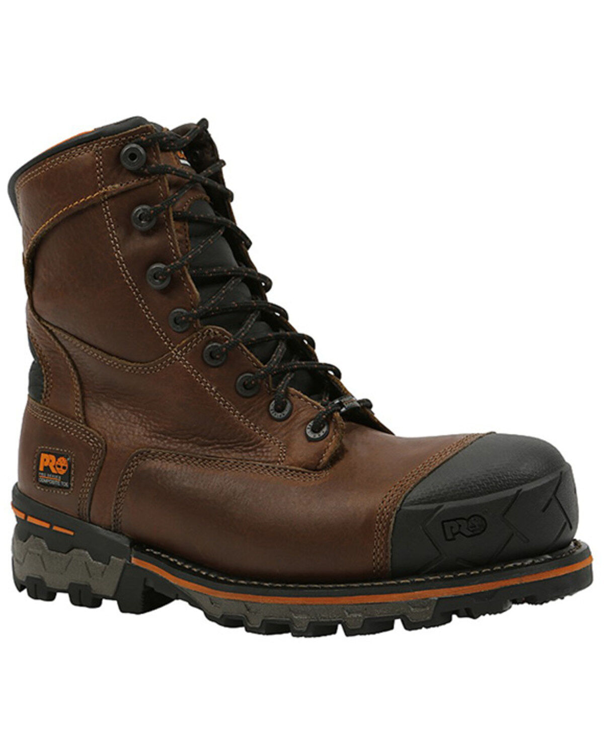 Timberland PRO Men's 8" Boondock Waterproof Work Boots - Composite Toe, Brown, hi-res