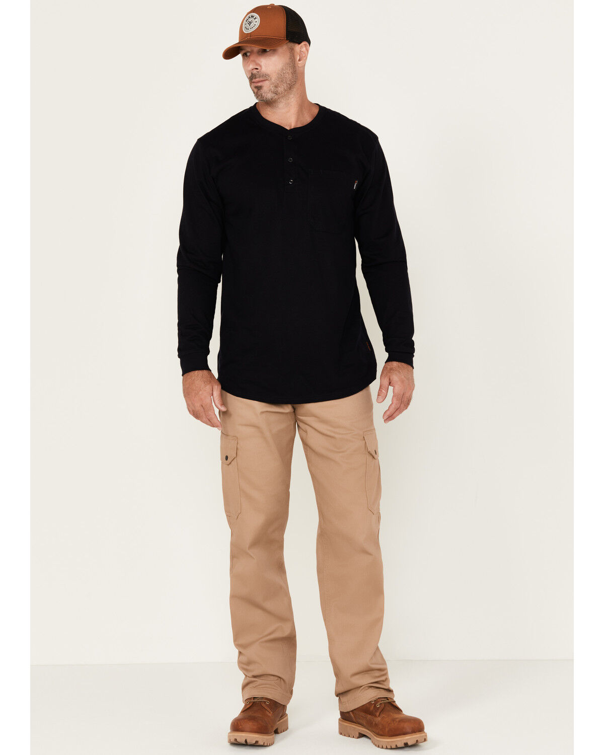 Lapco Men's FR Reinforced Straight Cargo Work Pants, Beige/khaki, hi-res