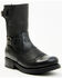 Image #1 - Sendra Women's Juno Motorcycle Boots - Round Toe, Black, hi-res