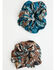 Image #3 - Shyanne Women's Calla Accessory Print Hair Scrunchie Pack - 2 Piece, Blue, hi-res