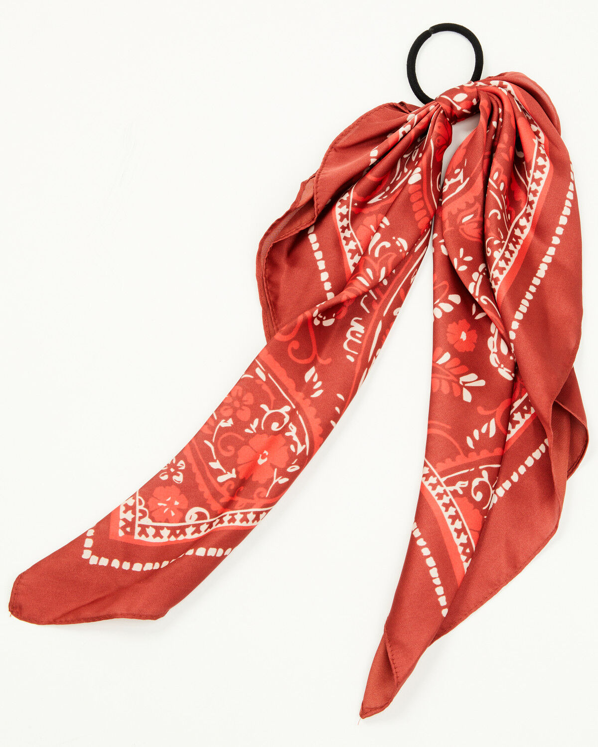 Image #4 - Idyllwind Women's Peyton Bandana Print Hair Tie Set - 2 Piece, Dark Red, hi-res