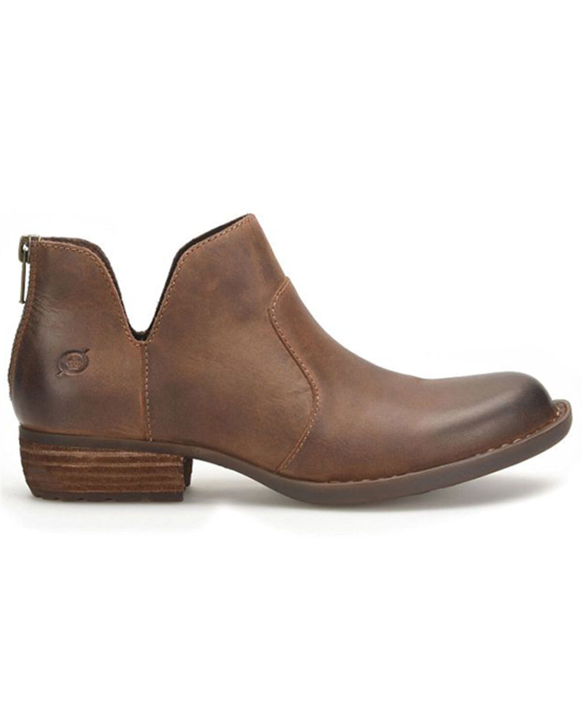 Image #2 - Born Women's Kerri Booties - Round Toe, Brown, hi-res