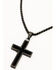 Image #3 - Cody James Men's Matte Black Inlay Cross Necklace, Black, hi-res
