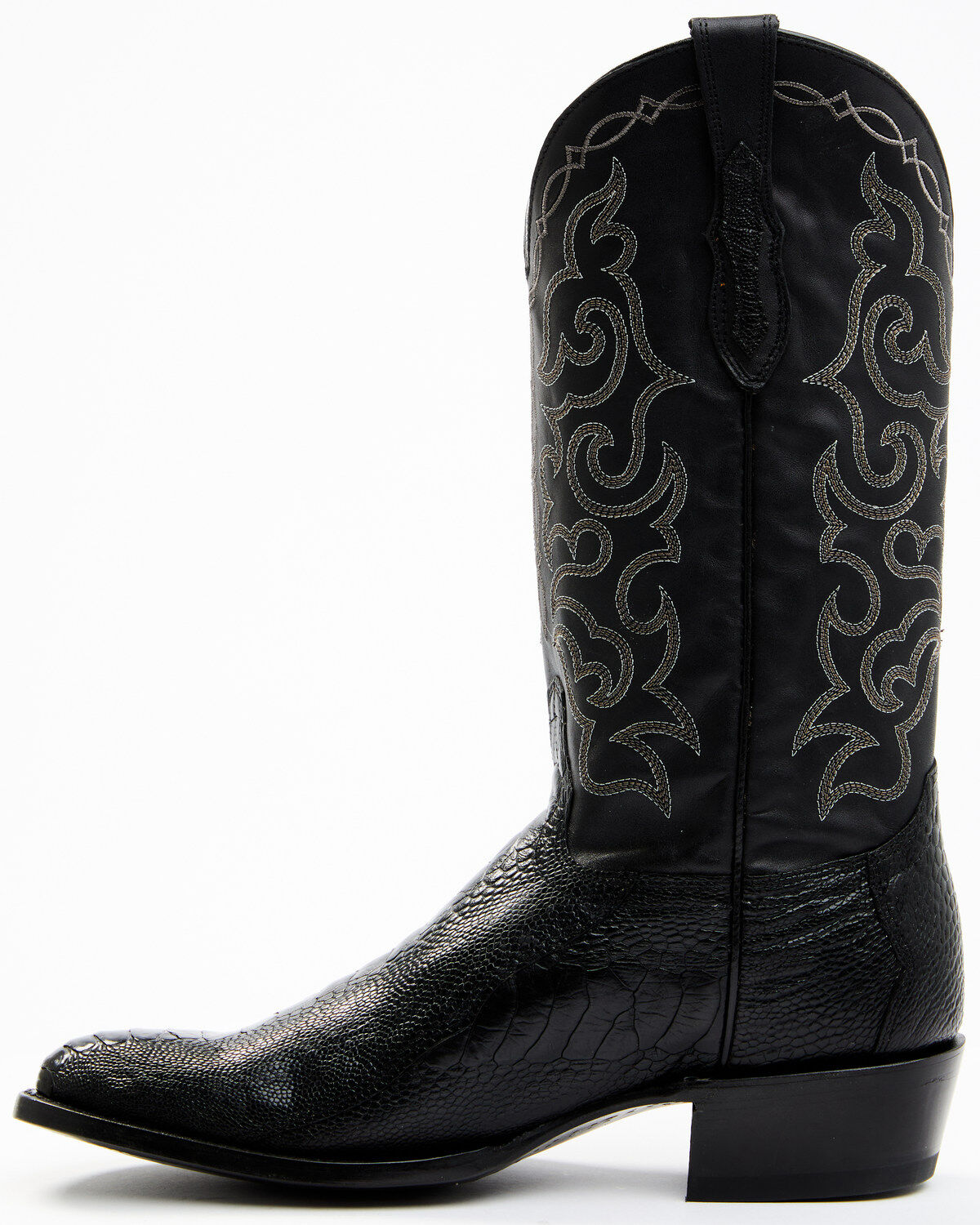 Image #3 - Cody James Men's Exotic Ostrich Leg Western Boots - Round Toe, Black, hi-res
