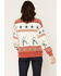 Image #4 - Panhandle Slim Women's Cowboy Crew Neck Sweatshirt, Rust Copper, hi-res