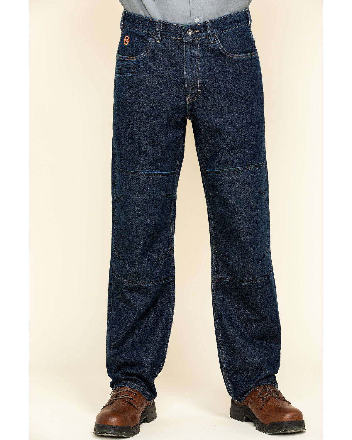 Image #2 - Hawx Men's FR Denim Straight Work Jeans, Indigo, hi-res