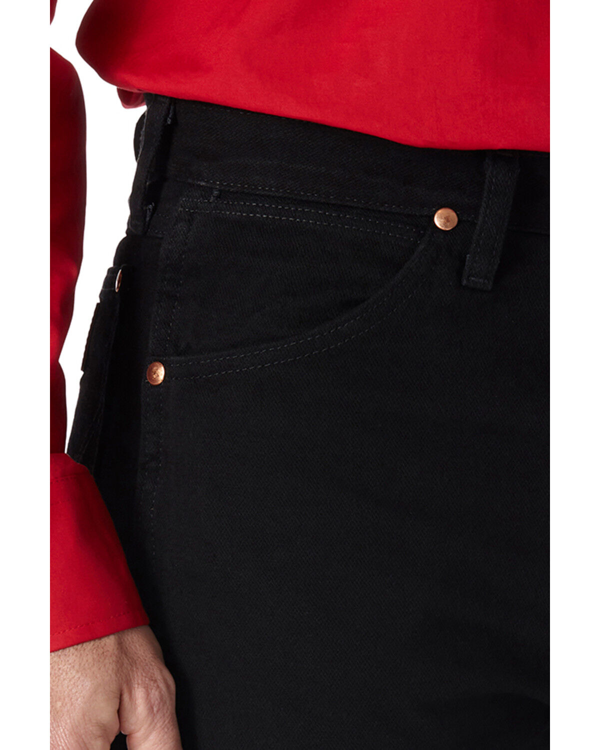 Image #2 - Wrangler Men's 13MWZ Cowboy Cut Original Fit Denim Jeans - Big, Black, hi-res