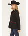 Image #2 - Outback Trading Co Women's Loretta Boot Stitch Button-Down Blazer, Black, hi-res