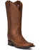 Image #1 - Circle G Women's Embroidered Leather Western Boots - Broad Square Toe, Tan, hi-res