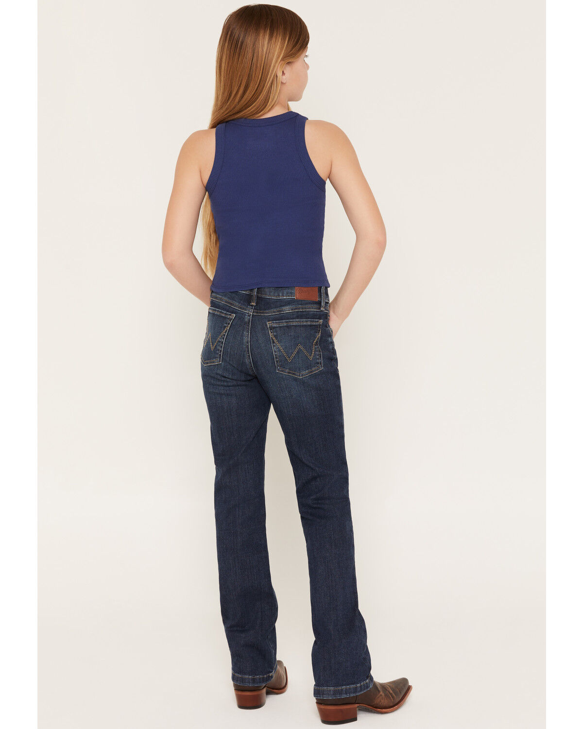 Image #4 - Wrangler Girls' Bespoke Lacey Bootcut Stretch Denim Jeans, Medium Wash, hi-res