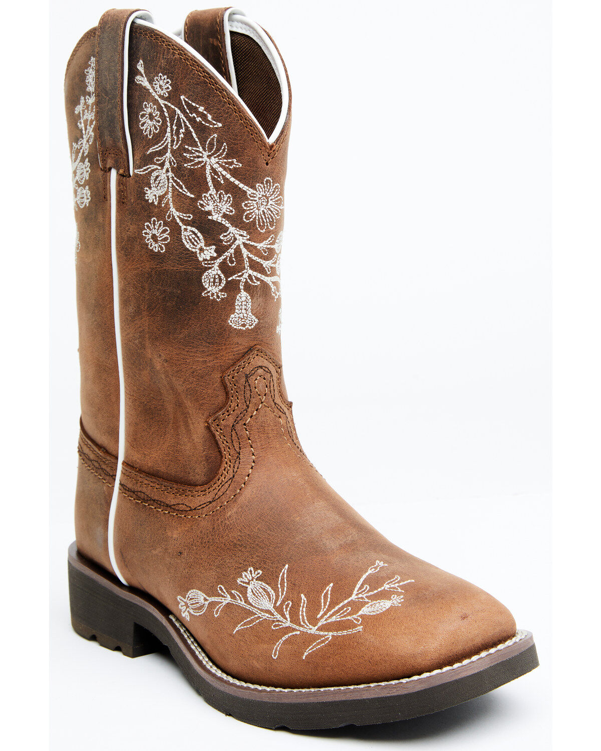 Image #1 - Shyanne Women's Xero Gravity Ilaria Western Performance Boots - Broad Square Toe, Brown, hi-res