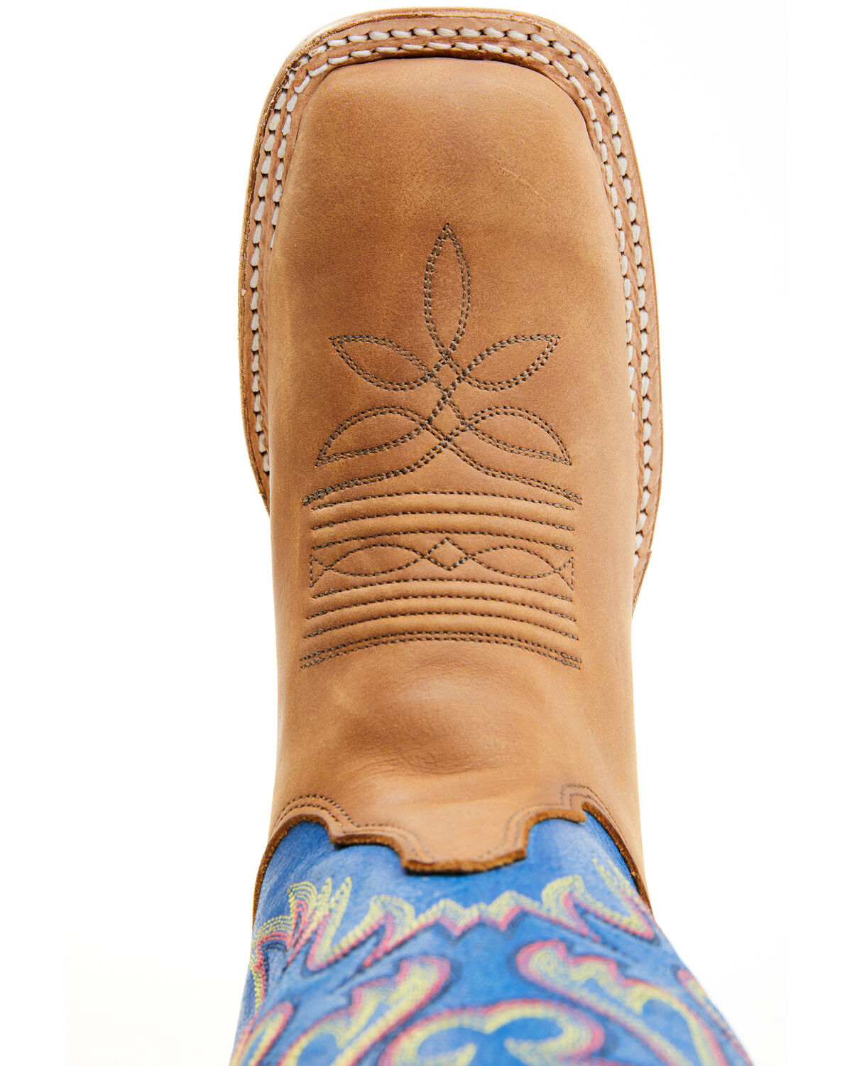 Image #6 - Justin Women's Peyton Western Boots - Broad Square Toe, Cognac, hi-res
