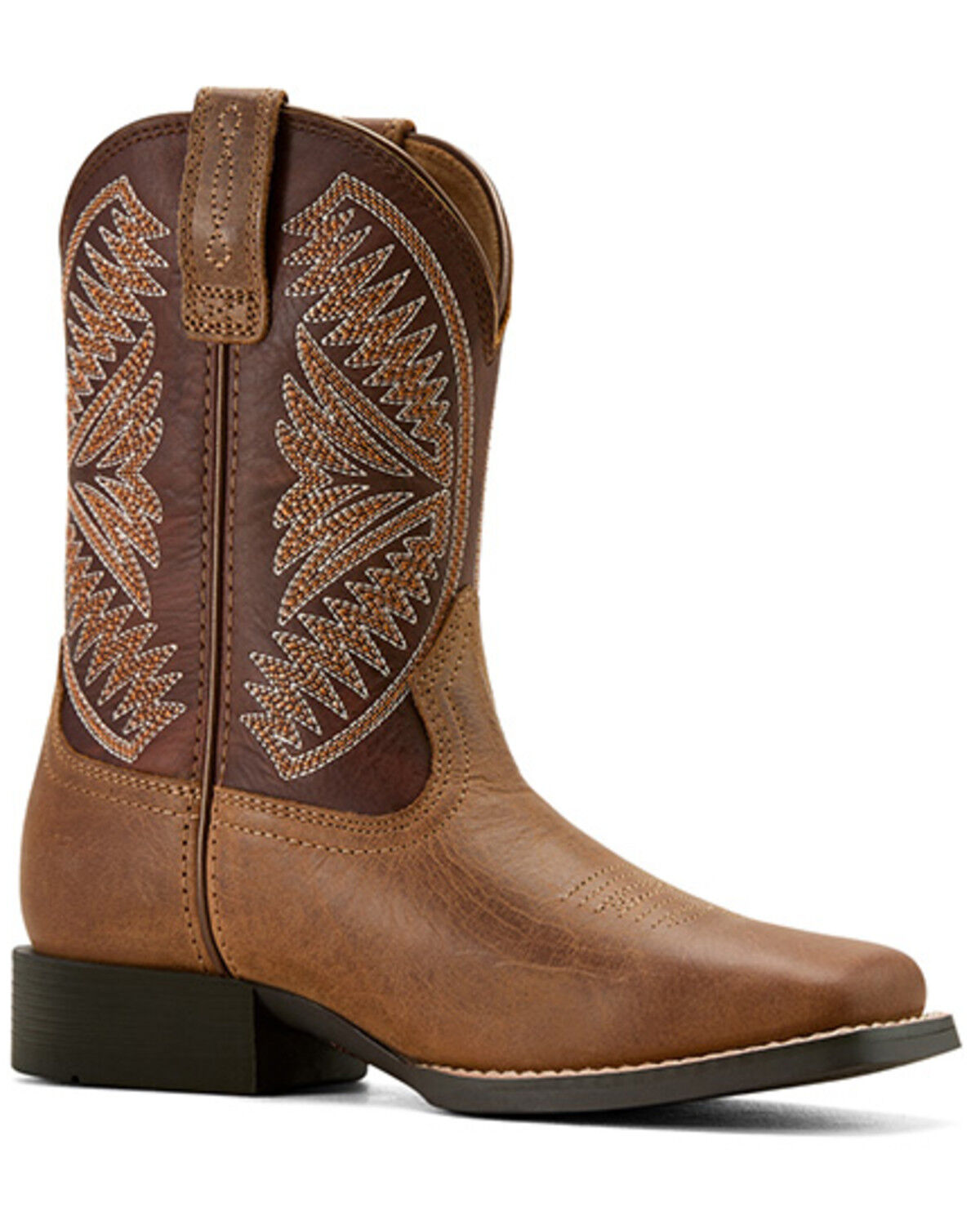 Image #1 - Ariat Boys' Ruidoso Western Boots - Broad Square Toe, Chocolate, hi-res