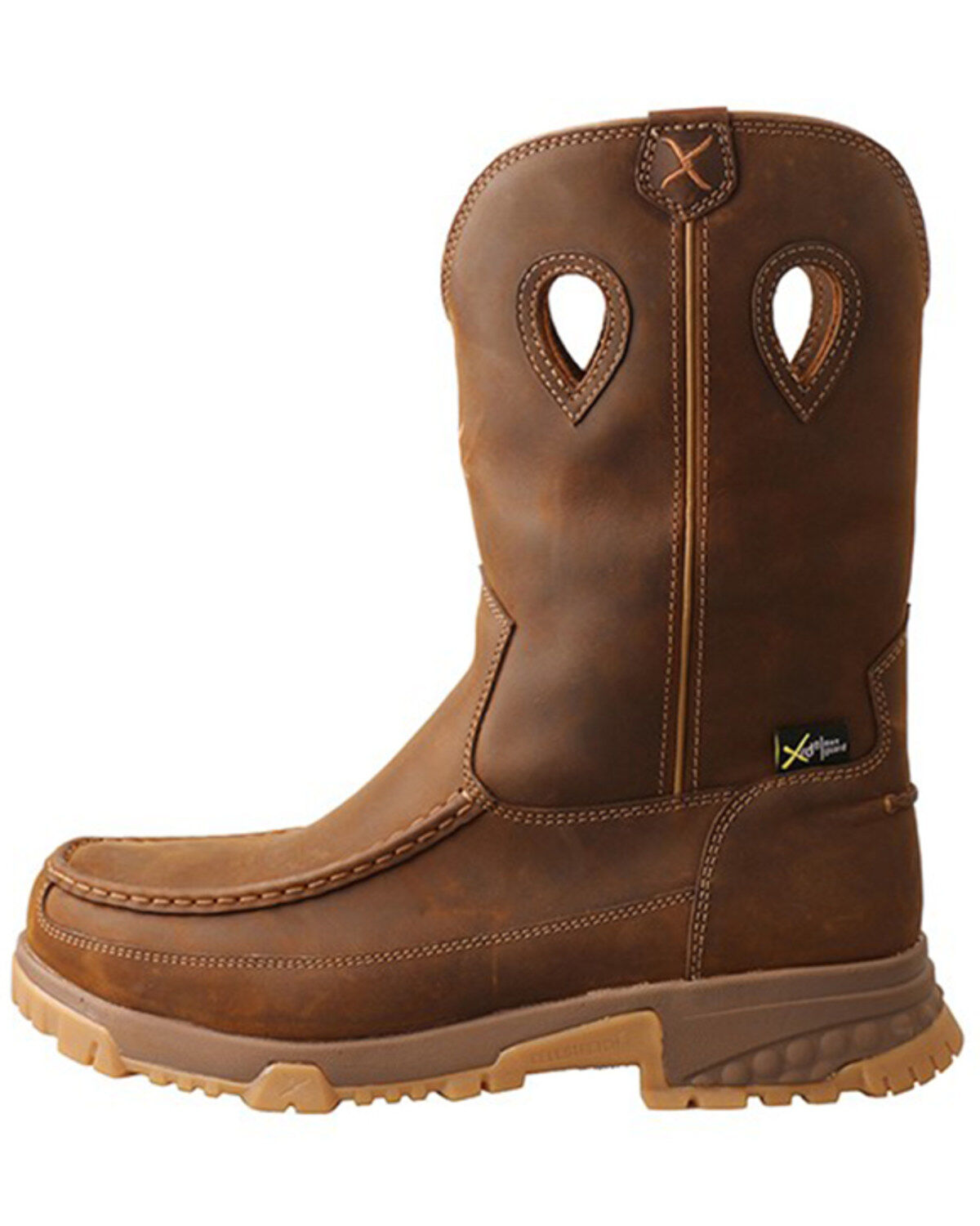Image #3 - Twisted X Men's CellStretch Met Guard Western Work Boots - Nano Composte Toe, Brown, hi-res