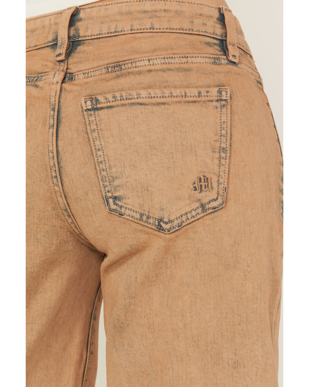 Image #4 - Miss Me Women's Mid Rise 32" Wide Leg Stretch Denim Jeans, Brown, hi-res