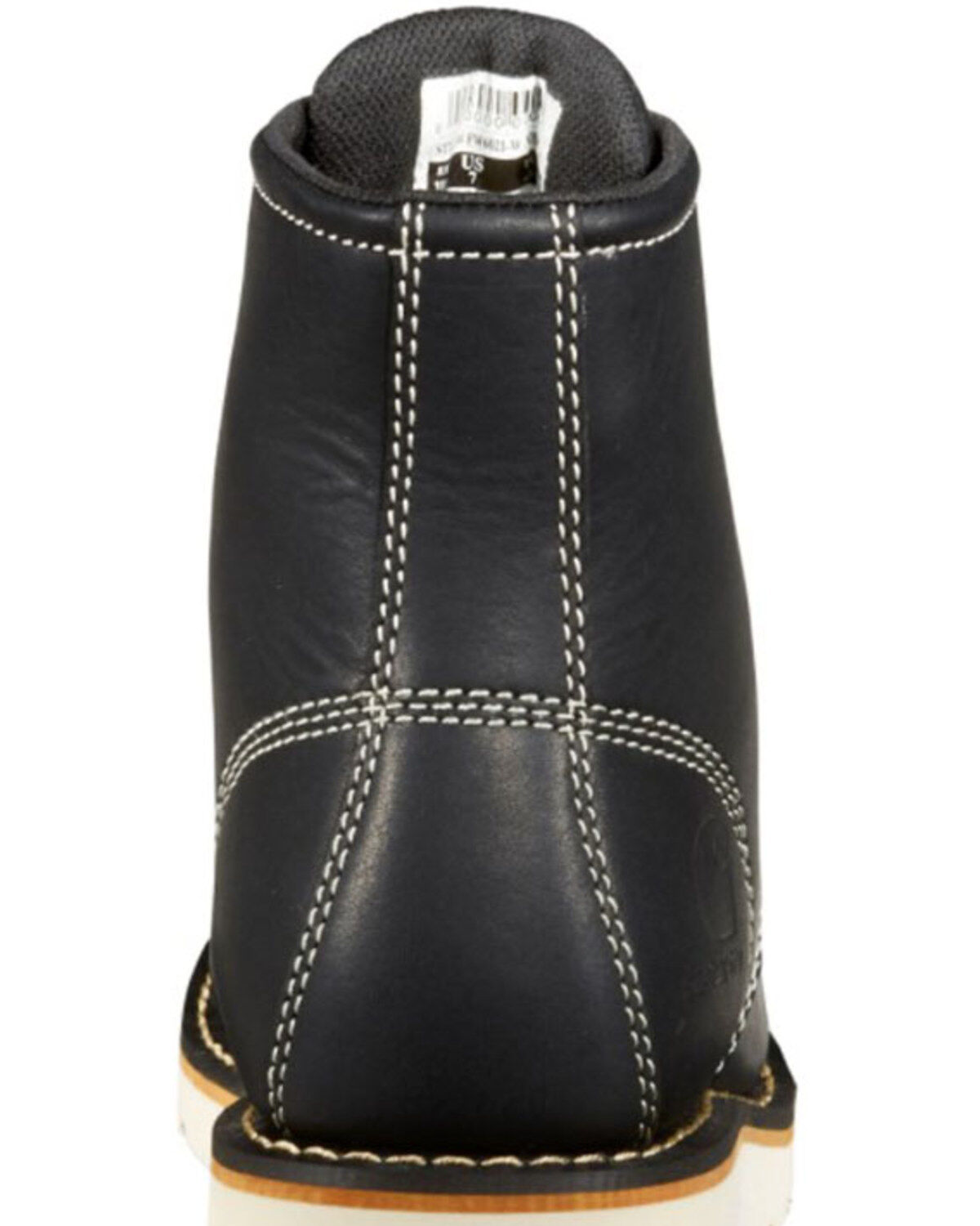 Image #5 - Carhartt Women's Black Wedge Sole Waterproof Work Boots - Soft Toe, Black, hi-res