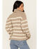 Image #4 - Sadie & Sage Women's Striped Turtleneck Sweater, Grey, hi-res