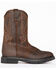 Image #2 - Cody James Men's Mustang Western Pull-On Work Boots - Soft Toe, Brown, hi-res