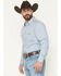 Image #2 - Gibson Trading Co Men's Campfire Solid Long Sleeve Snap Stretch Western Shirt - Tall, Blue, hi-res