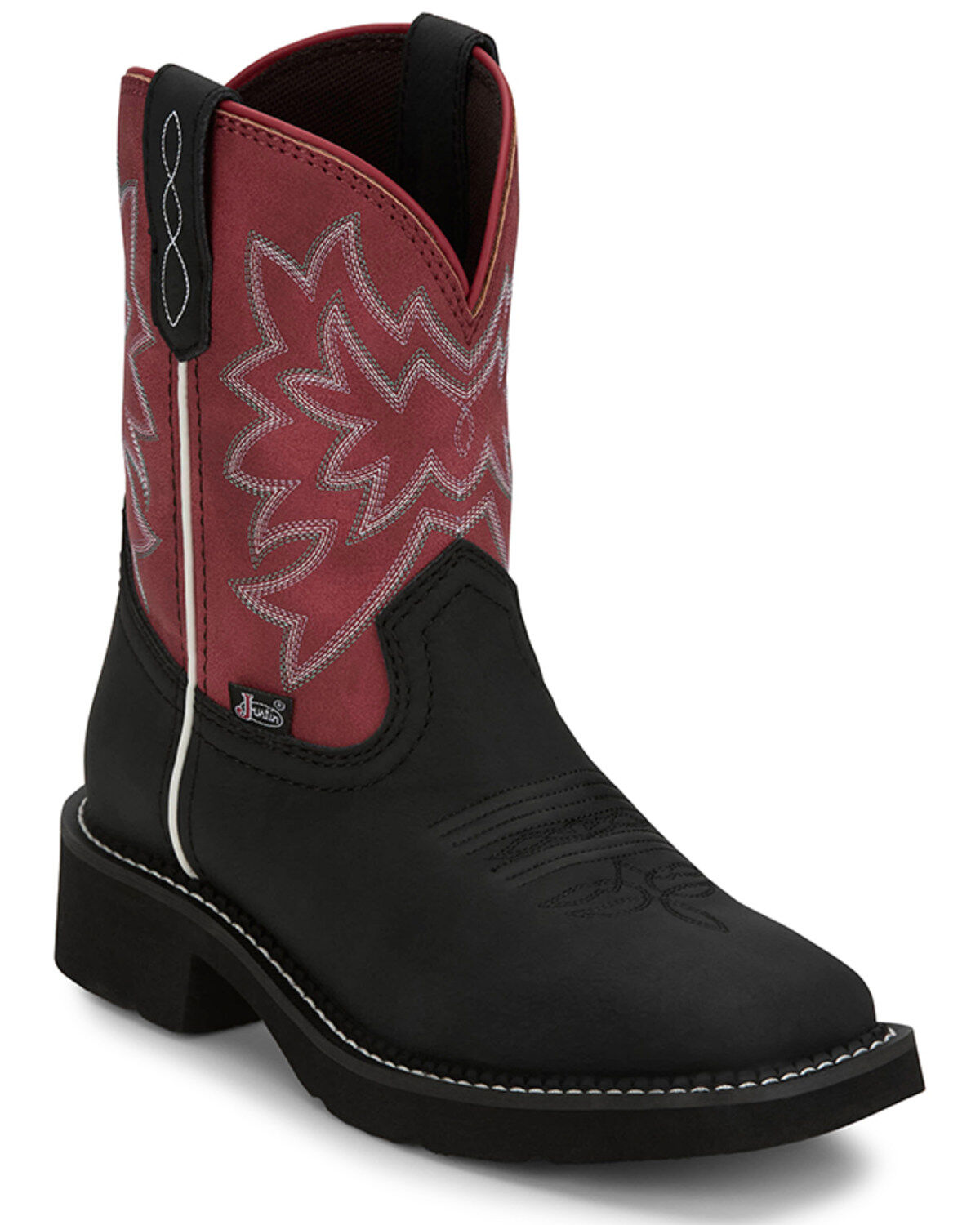 Image #1 - Justin Women's Gypsy Performance Western Boots - Broad Square Toe, Black, hi-res