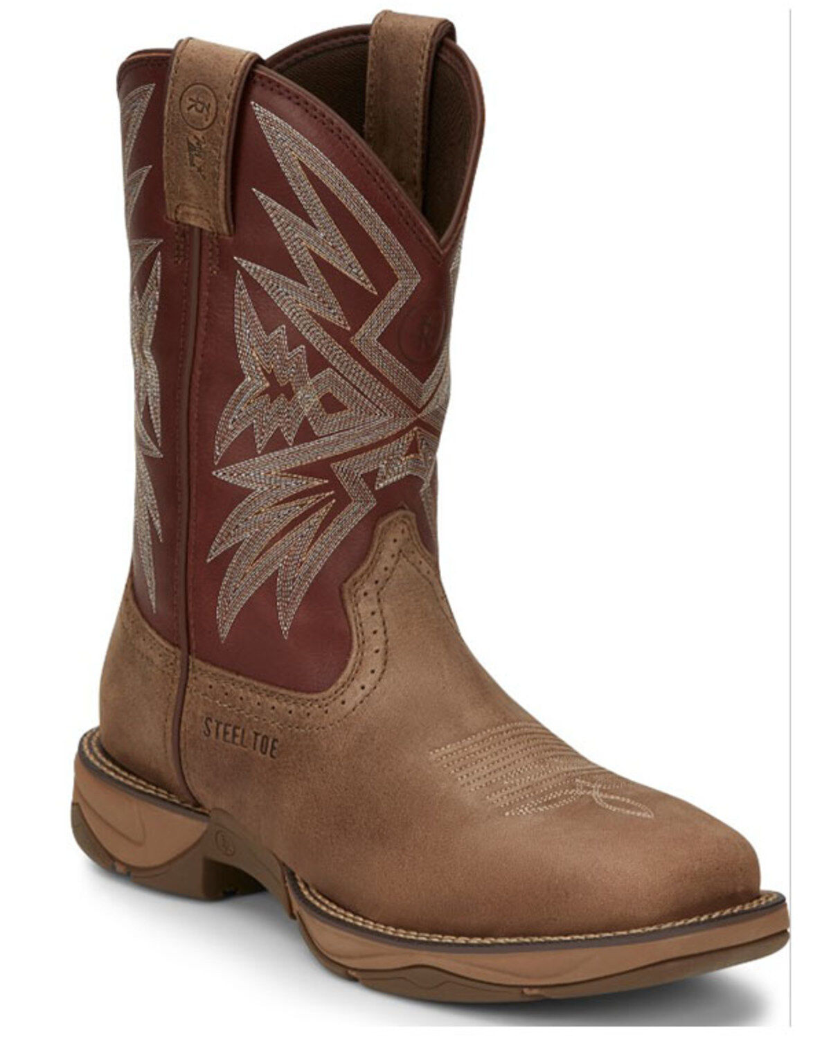 Tony Lama Men's 11" Bartlett Pull-On Work Boots - Steel Toe, Brown, hi-res