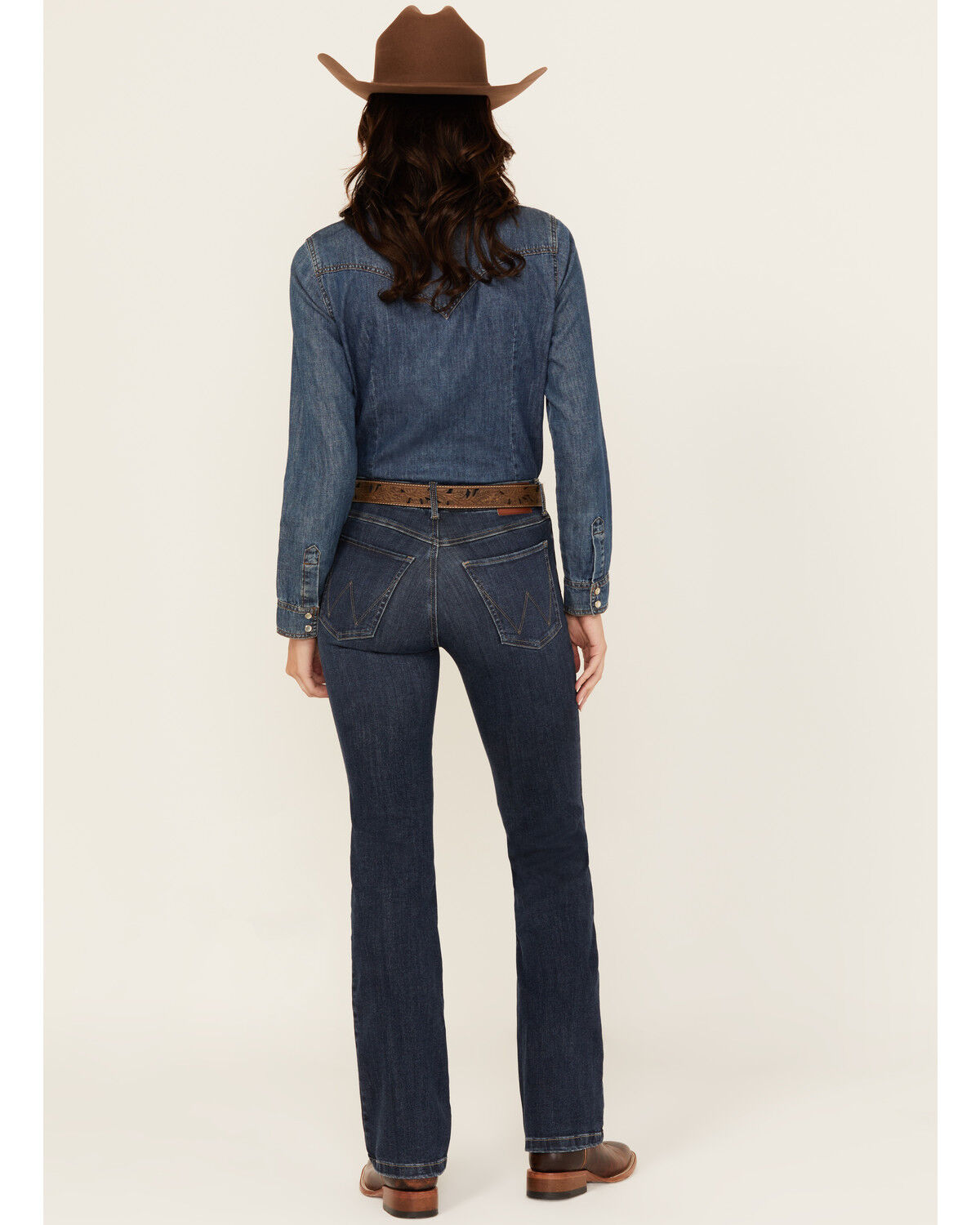 Image #3 - Wrangler Women's Lacey Dark Wash Bespoke High Rise Bootcut Stretch Denim Jeans, Dark Wash, hi-res