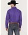 Image #4 - Roper Men's Solid Amarillo Collection Long Sleeve Button-Down Western Shirt, Purple, hi-res