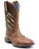 Image #1 - RANK 45&reg; Women's Xero Gravity Lite Flag Western Performance Boots - Broad Square Toe, Brown, hi-res