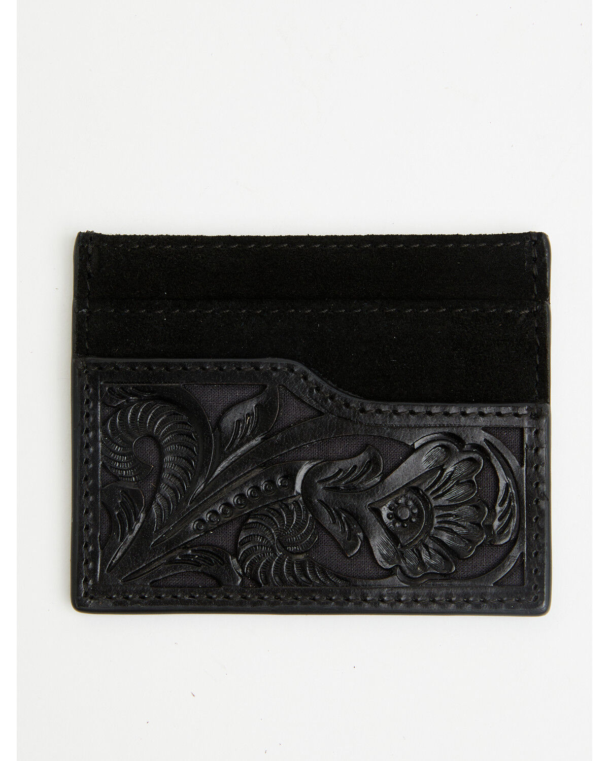 Image #1 - Shyanne Women's Palmer Tooled Leather Credit Card Wallet, Black, hi-res