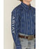 Image #3 - Ariat Boys' Southwestern Striped Long Sleeve Button-Down Western Shirt, Blue, hi-res