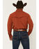 Image #4 - RANK 45&reg; Men's RODEOTEK&trade; 2.0 Remming Solid Long Sleeve Stretch Performance Shirt, Rust Copper, hi-res