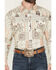 Image #3 - Cowboy Hardware Men's Southwestern Print Long Sleeve Snap Stretch Western Shirt, Tan, hi-res