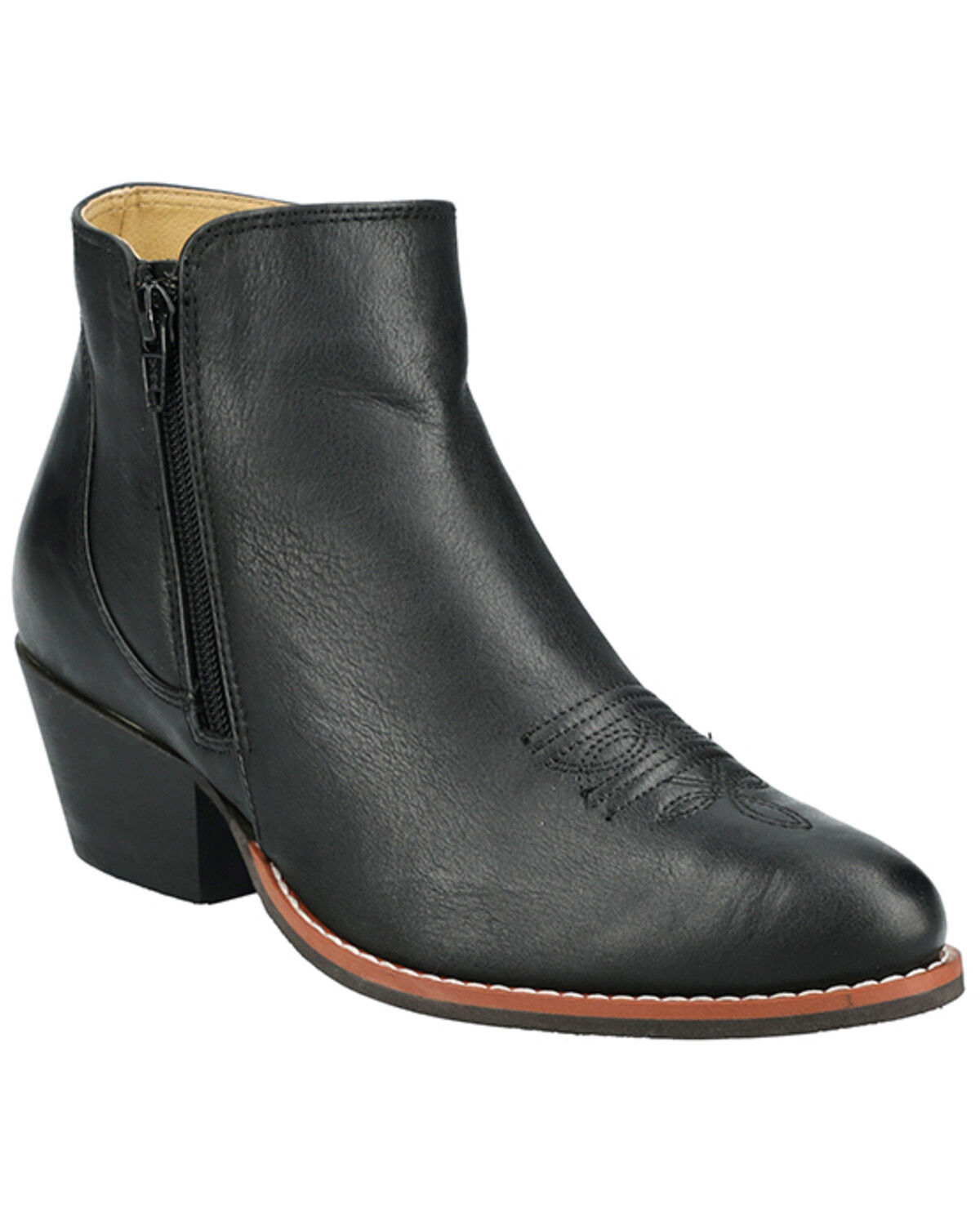 Smoky Mountain Women's Emily Western Booties - Round Toe, Black, hi-res