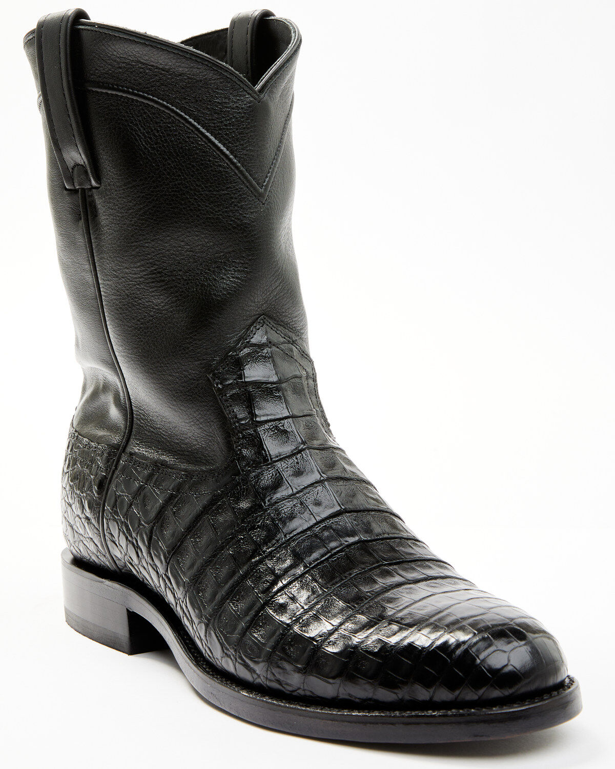 Image #1 - Cody James Black 1978&reg; Men's Carmen Exotic Caiman Belly Roper Boots - Round Toe, Black, hi-res