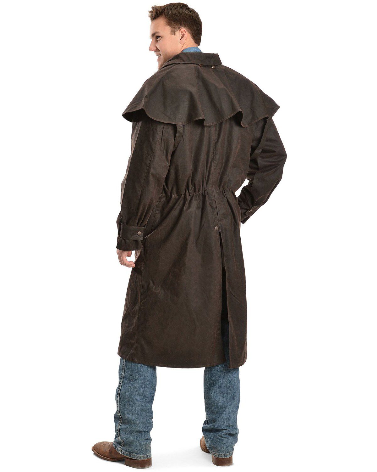 Image #3 - Outback Men's Low Ride Duster Coat, Brown, hi-res