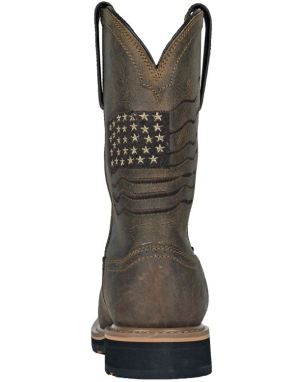 Image #5 - Hoss Men's Rushmore Wellington Western Work Boots - Composite Toe, Brown, hi-res