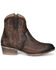 Image #2 - Circle G Women's Embroidered Tobacco Fashion Booties - Round Toe, Dark Brown, hi-res