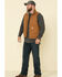 Image #3 - Carhartt Men's Brown Washed Duck Sherpa Lined Mock Neck Work Vest - Tall, Brown, hi-res