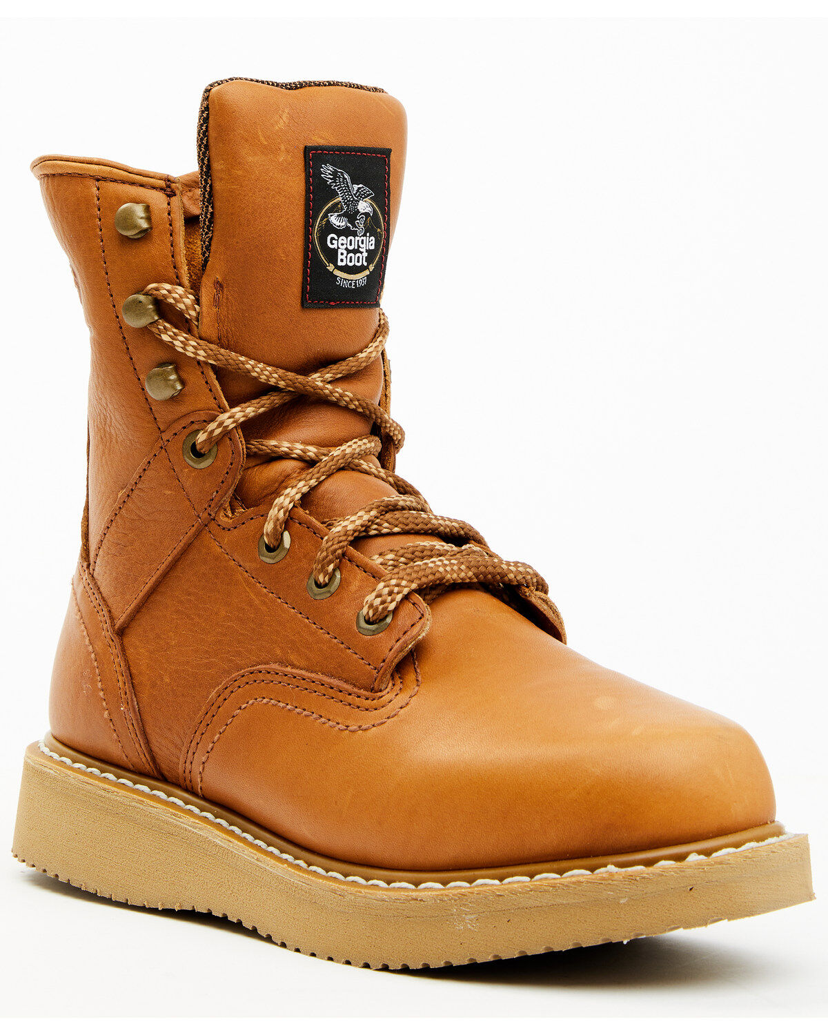 Image #2 - Georgia Men's Barracuda Wedge Work Boots, Brown, hi-res