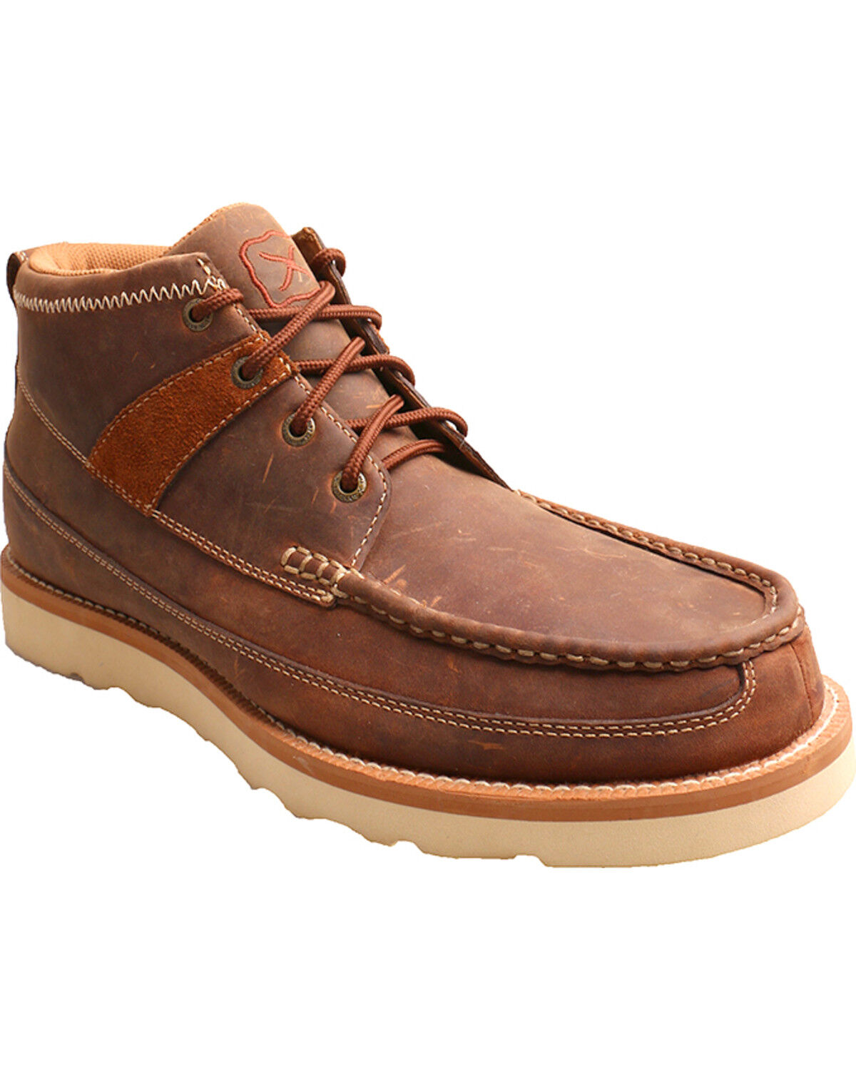 Image #1 - Twisted X Men's Lace Up Driving Mocs, Peanut, hi-res