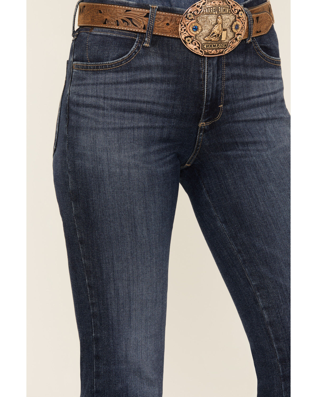 Image #2 - Wrangler Women's Lacey Dark Wash Bespoke High Rise Bootcut Stretch Denim Jeans, Dark Wash, hi-res