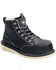 Image #1 - Avenger Women's Mid 6" Lace-Up Waterproof Wedge Work Boots - Composite Toe, Black, hi-res